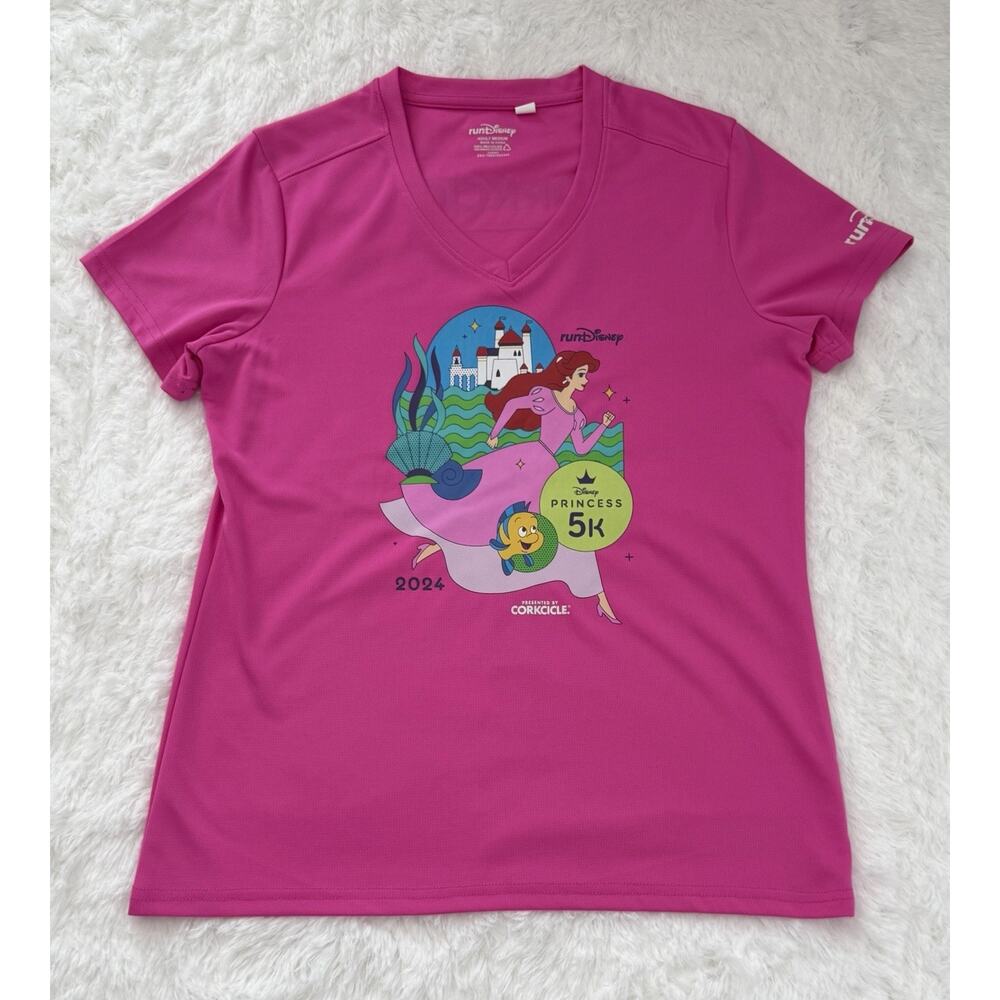 2024 RunDisney Princess Marathon Race Weekend Ariel Shirt 5K Size M‎